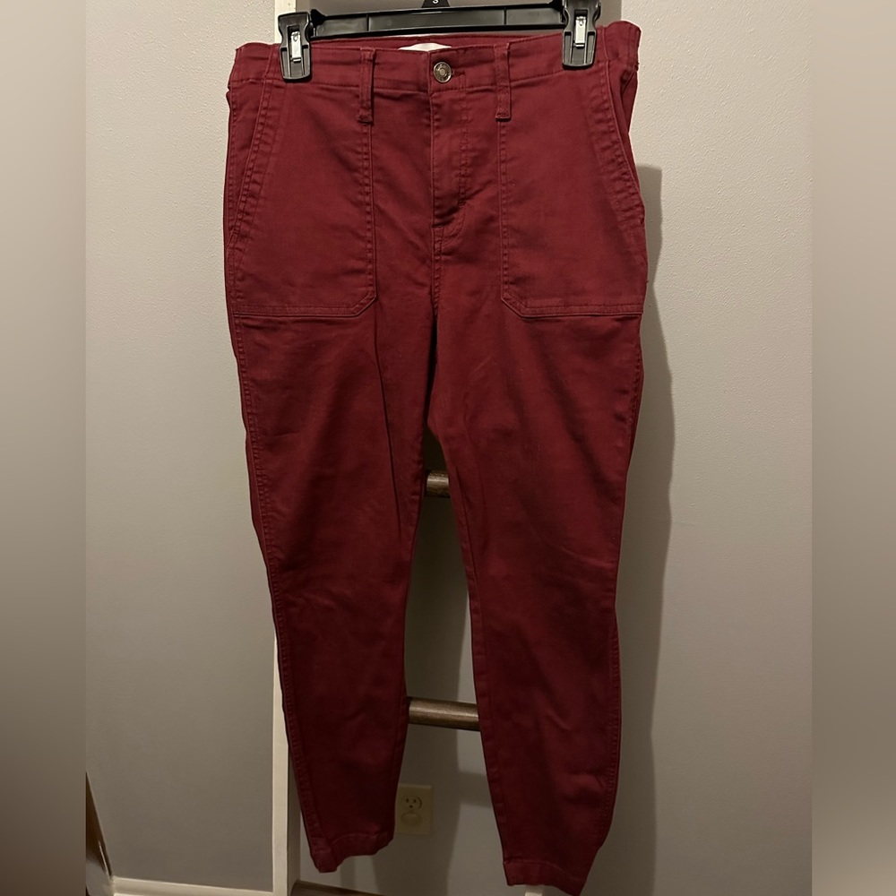 Skinny utility cropped pocket pants